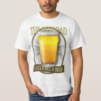 T-shirt Le meilleur papa mérite une bière