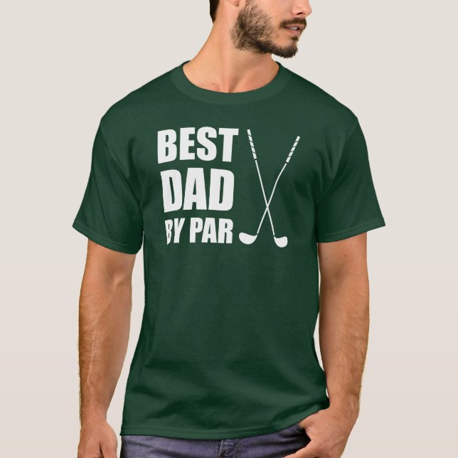 T-shirt Le meilleur papa par jouer au golf de pair (Devant)