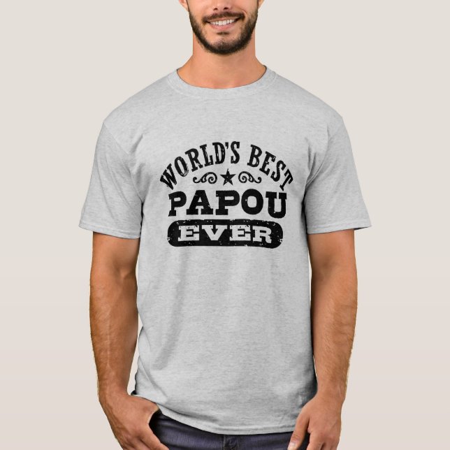 T-shirt Le meilleur papou du monde (Devant)