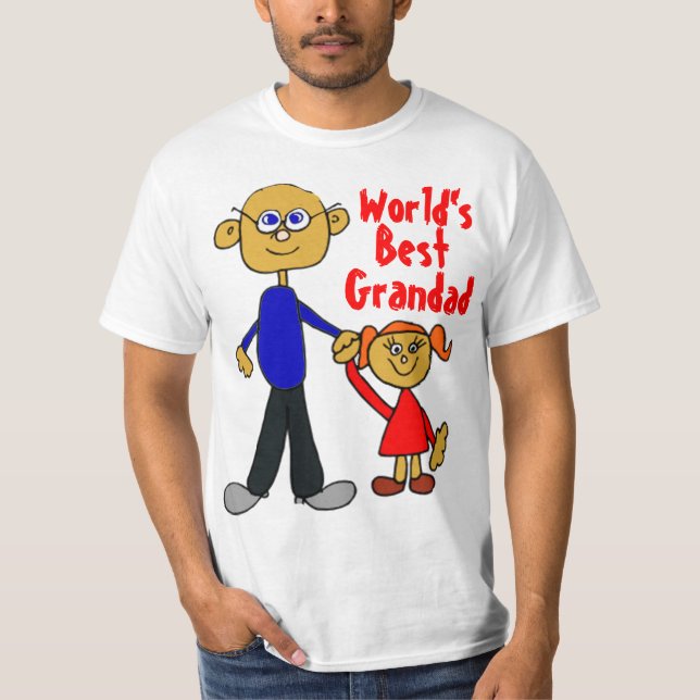 T-shirt Le meilleur papy CustomizableTshirt des mondes (Devant)