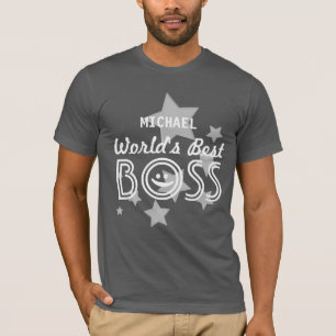 T-shirt Le meilleur PATRON du monde avec les étoiles et l