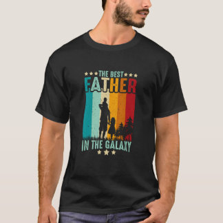 T-shirt Le Meilleur Père de Galaxy Papa Fête du Père Moi