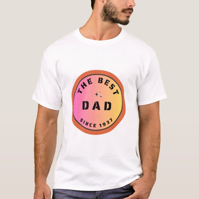 T-shirt Le Meilleur Père Du Monde Depuis 1937 (Devant)