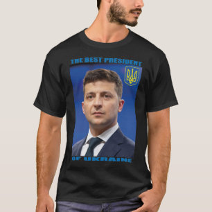 T-shirt Le Meilleur Président De L'Ukraine Volodymyr Zelen