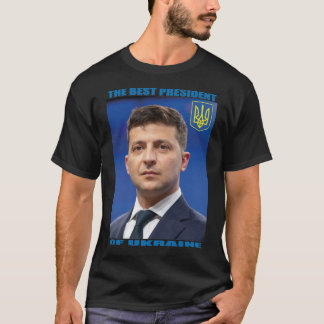 T-shirt Le Meilleur Président De L'Ukraine Volodymyr Zelen