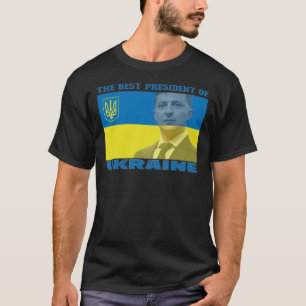 T-shirt Le Meilleur Président De L'Ukraine Volodymyr Zelen