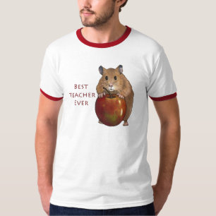 T-shirt Le meilleur professeur jamais : Hamster avec Apple