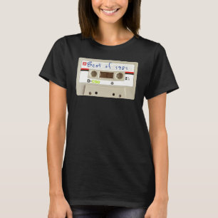 T-shirt Le meilleur Vintage de la bande de cassette blanch