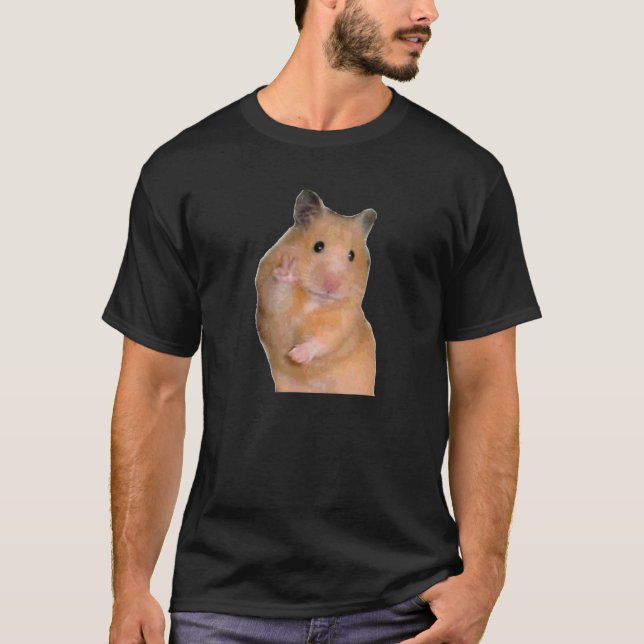 T-shirt Le mème du hamster de paix (Devant)