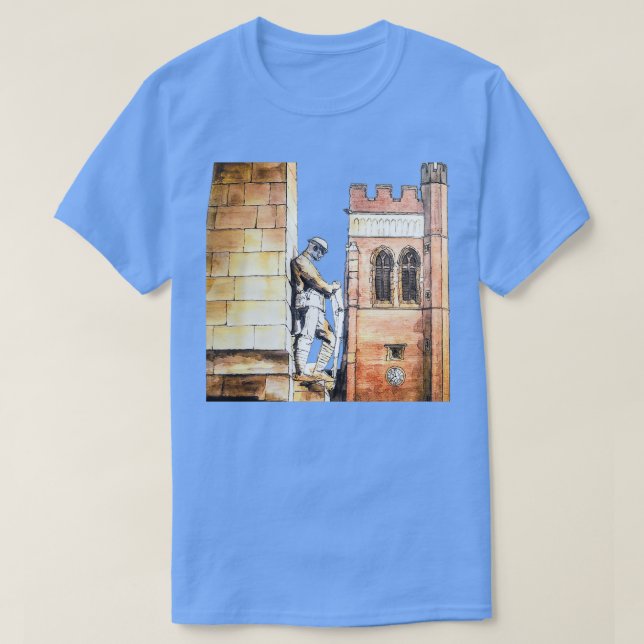 T-shirt Le Mémorial de la Guerre et le Christ Church Fento (Design devant)