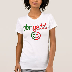T-shirt Le Merci portugais Obrigado de cadeaux font face
