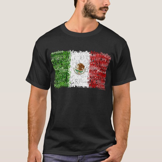 T-shirt Le Mexique textuel (Devant)