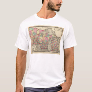 T-shirt Le Michigan, le Minnesota, et le Wisconsin