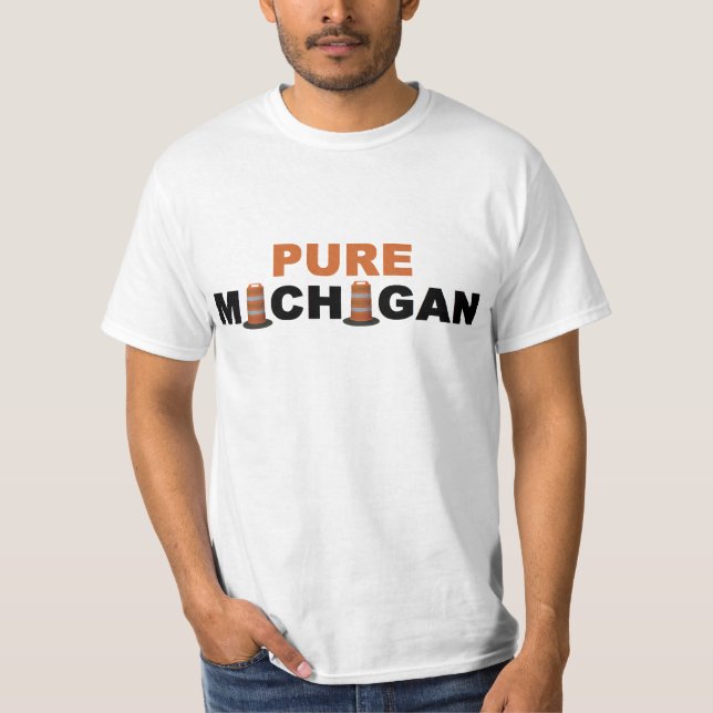 T-shirt Le Michigan pur : Construction de routes (Devant)