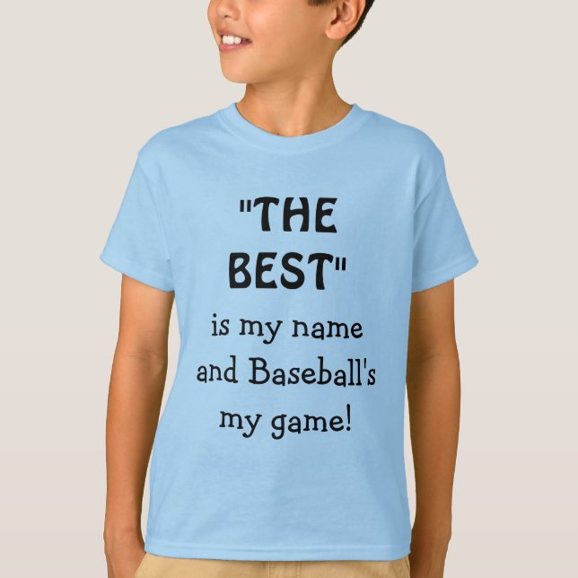 T-shirt Le Mieux Est Mon Nom Citation Drôle Baseball (Devant)