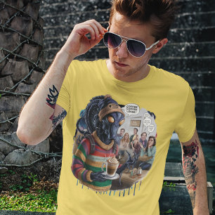 T-shirt Le mignon alien pour les amateurs de café