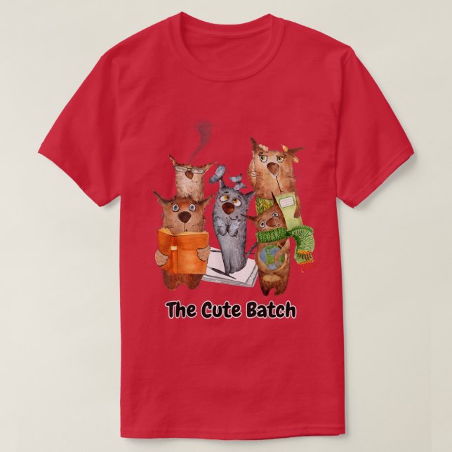 T-shirt Le mignon Batch Chat Halloween Funny Holiday 273 (Design devant)
