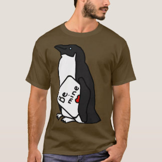 T-shirt Le mignon Penguin dit Soyez le mien à la Saint Val