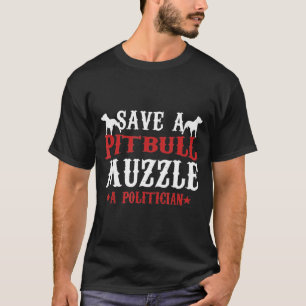 T-shirt Le Militant Animal Pitbull Dog Propriétaire Sauvez