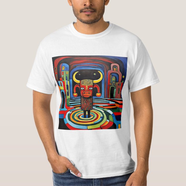 T-shirt Le Minotaure attend (Devant)