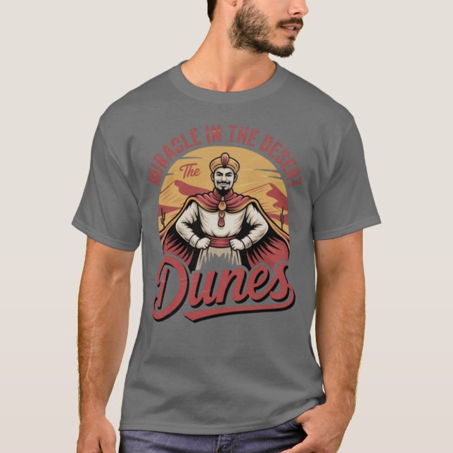 T-shirt Le miracle des dunes dans le désert (Devant)