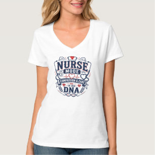 T-shirt Le mode infirmière : la compassion et le soin sont