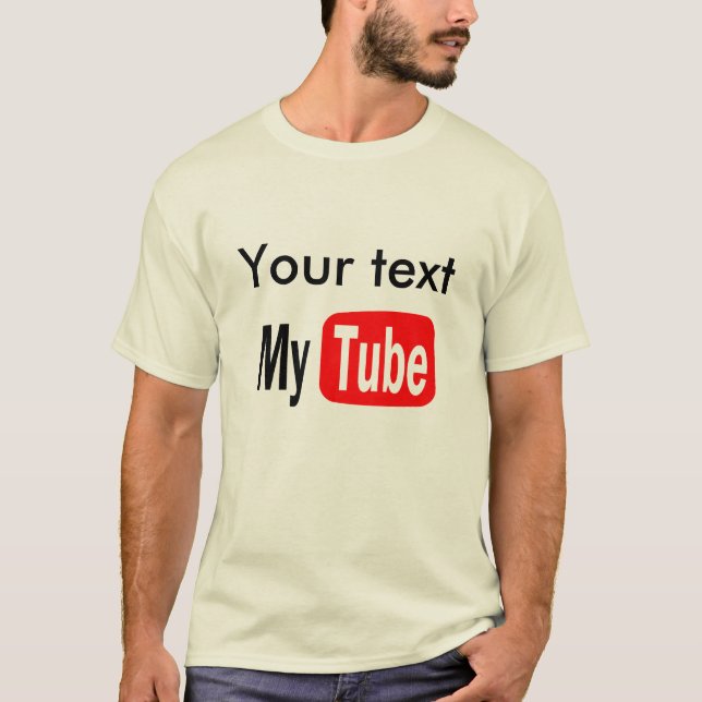 T-shirt Le modèle drôle de YouTube, le font vous-même, (Devant)