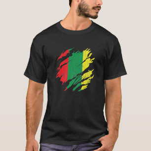 T-shirt Le Mois de l'histoire des Noirs Drapeau arraché Af