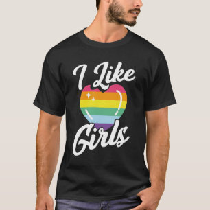 T-shirt Le mois des Gay pride LGBT J'aime les filles