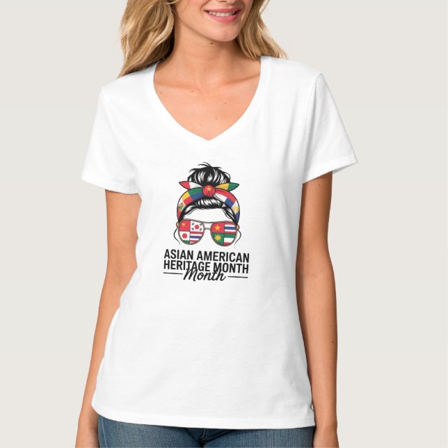 T-shirt le mois du patrimoine de l'islande asiatique et du (Devant)