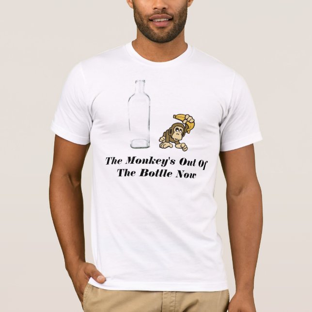 T-shirt Le Mokey hors de la bouteille maintenant (Devant)