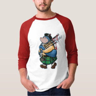 T-shirt Le Mole Écossais De Kintyre Marche Avec Des Bagne