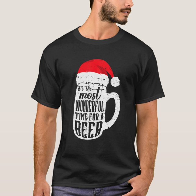 T-shirt Le Moment Le Plus Merveilleux Pour Un Noël De Bièr (Devant)