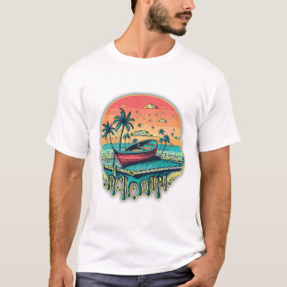 T-shirt "Le moment tranquille de la nature au coucher du s