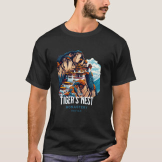 T-shirt Le monastère du nid de tigre Bhutan Paro Himalayan
