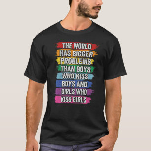 T-shirt Le Monde A De Plus Gros Problèmes Lgbt Community G