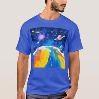 T-shirt Le monde animé par la fille de la musique