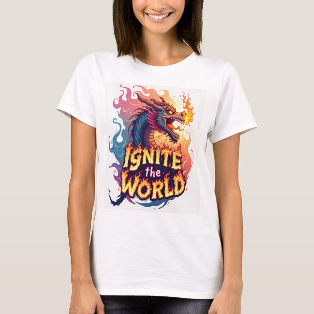 T-shirt Le monde d'allumage : audacieux et inspirant (Devant)