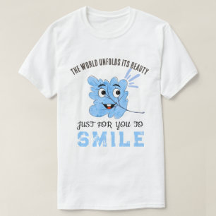 T-shirt "Le Monde Déploie Sa Beauté" Feuille Bleue Sourian