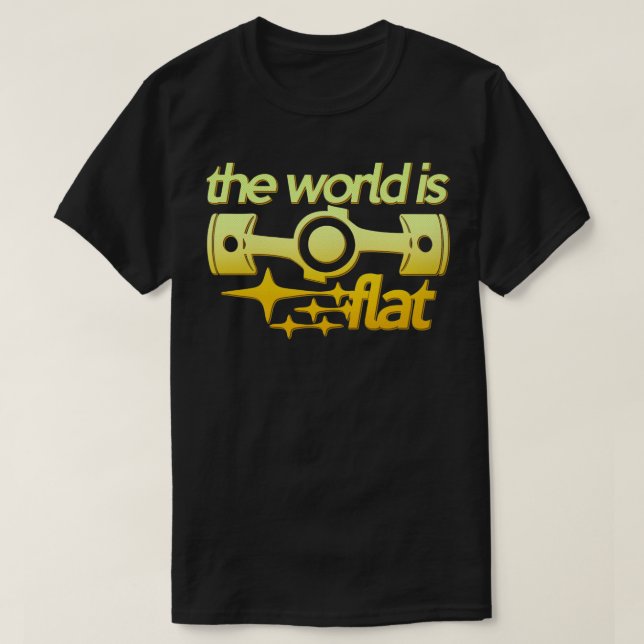 T-shirt Le monde est plat (Design devant)