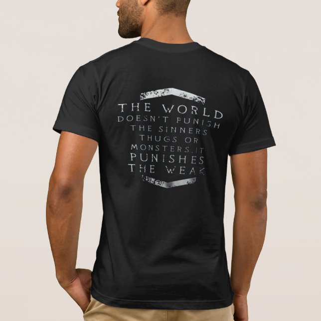 T-SHIRT LE MONDE NE PUNIT PAS LES CHOSES DES SINNERS... T- (Dos)
