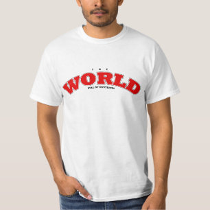 T-shirt Le monde plein de mystères typographie audacieuse