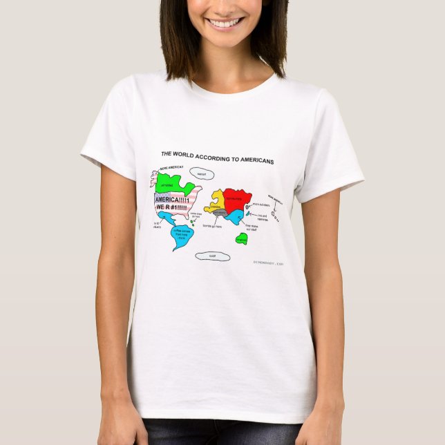 T-shirt Le monde selon des Américains (Devant)