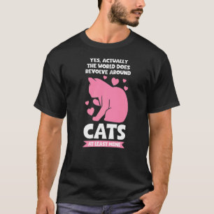 T-shirt le monde tourne autour des chats Chat