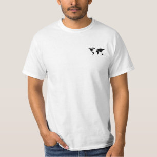 T-shirt le Monde tourne. Carte Mondiale Mandala