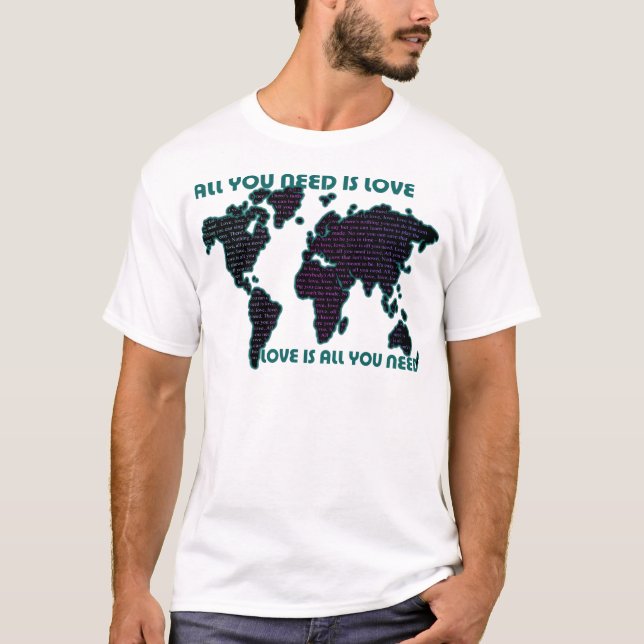 T-shirt Le monde tout de Beatles que vous avez besoin est (Devant)