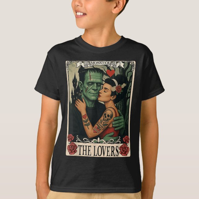 T-shirt Le Monster Frankenstein Et Marier Les Amateurs Tar (Devant)