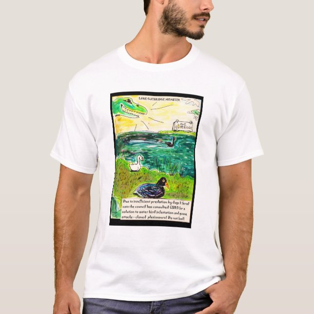 T-shirt Le monstre du lac Guthridge (Devant)