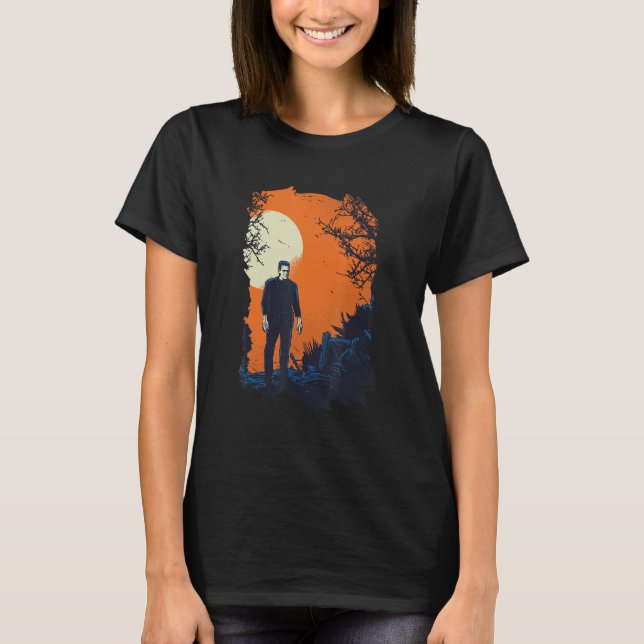 T-shirt Le monstre Frankenstein marche dans le Sunset Hall (Devant)