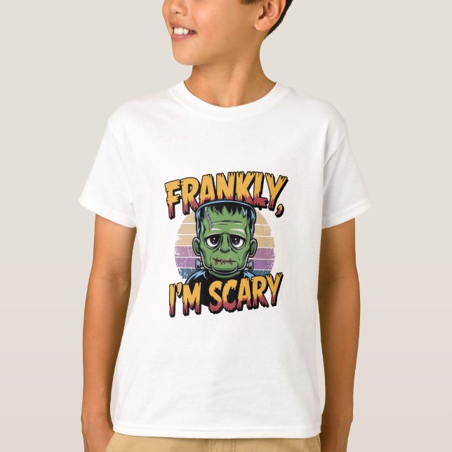 T-shirt Le monstre T Shirt d'Halloween Frankenstein (Devant)